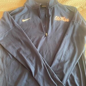 Nike Men's Navy Ole Miss Zip-Up Sweater